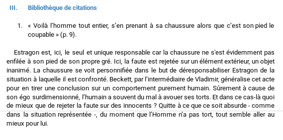 Exemple de citation analysée