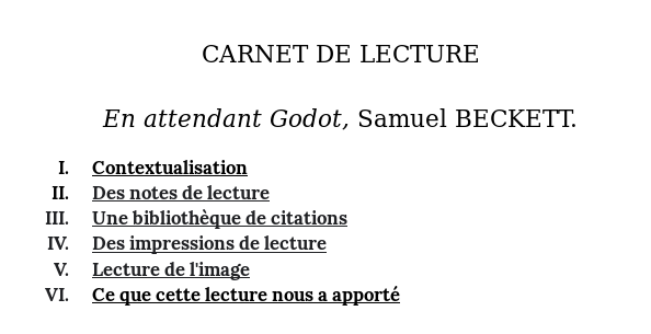 Différentes entrées